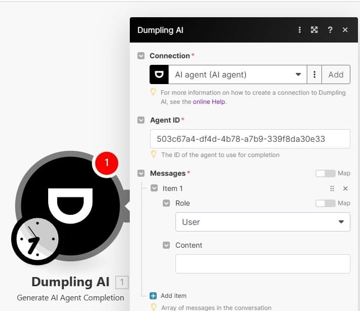Understanding the Dumpling AI Generate AI Agent Completion Module