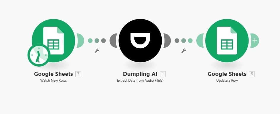 How to Extract Data from Audio Using Dumpling AI in Make.com