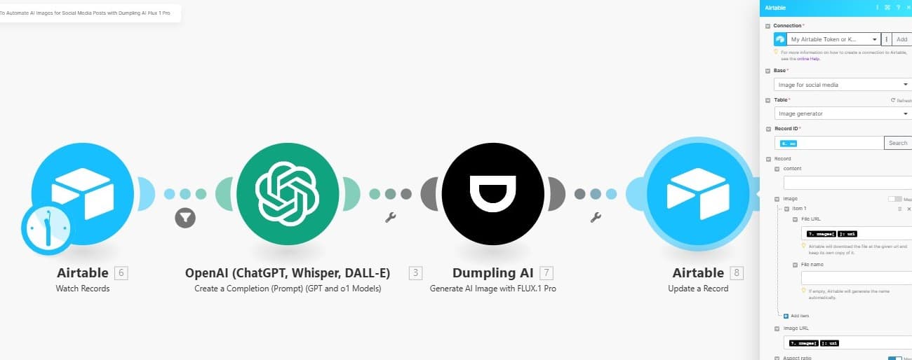 How to Automate AI Images for Social Media Posts Using Dumpling AI Flux.1 Pro and OpenAI in Make.com.