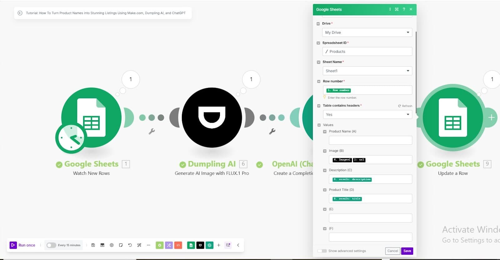 How To Turn Product Names into Stunning Listings Using Make.com, Dumpling AI, and ChatGPT