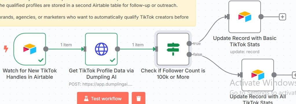 Auto-Scrape TikTok User Data via Dumpling AI &#038; Segment in Airtable