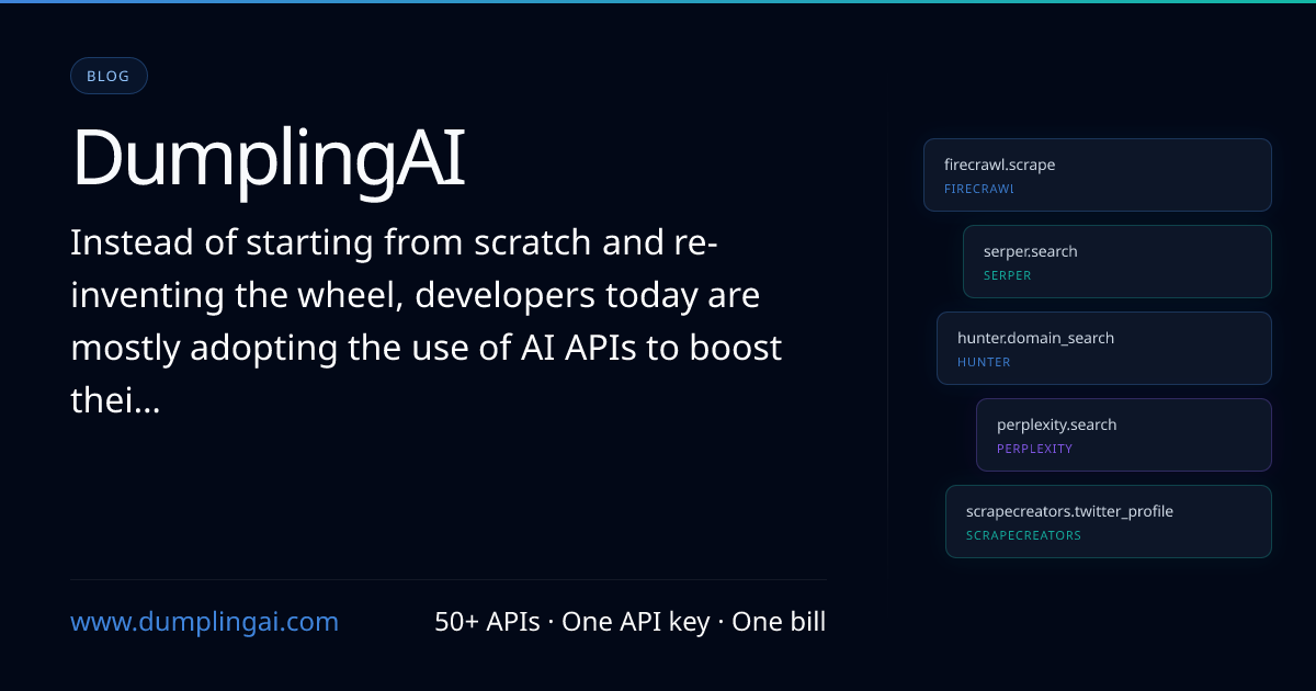 Top 14 AI APIs for Developers in 2025